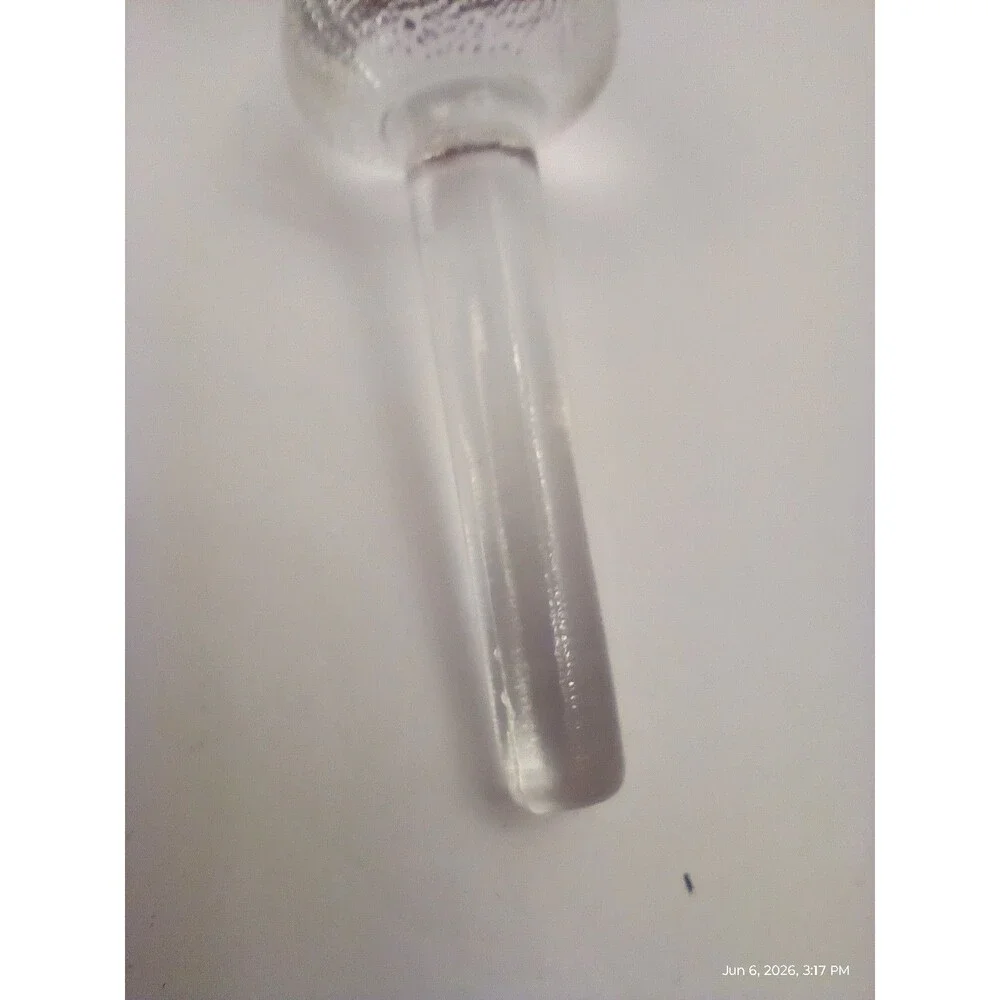 Clear GLASS COFFEE FILTER  w/ Textured Bulb Section,  6 in Long. Beautiful!